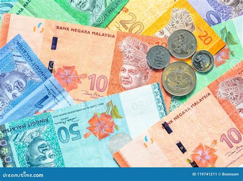 Malaysian Ringgit Banknotes and Coins Background. Stock Image - Image of economy, cash: 119741211