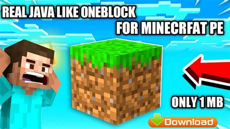 How To Download One block In Minecraft PE. Java ONE BLOCK Skyblock Download. - YouTube