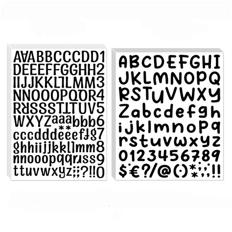 14 Sheets Colorful Number Letter Stickers?1449 Alphabet Stickers Self-Adhesive Sticker Letters ...