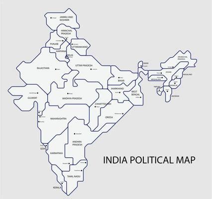 India Map Outline Vector Art, Icons, and Graphics for Free Download