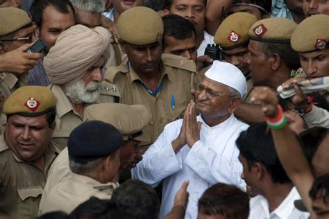 Indian social activist Anna Hazare