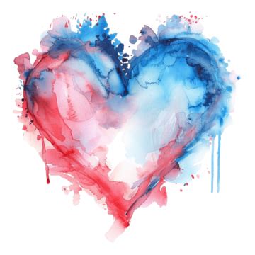 Heart Shaped Watercolor Painting For Love And Friendship, Art, Heart, Watercolor PNG Transparent ...