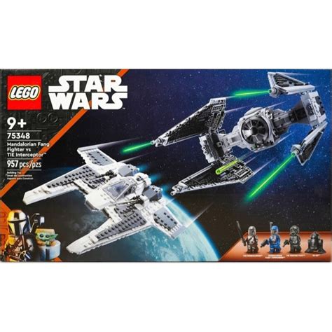 LEGO Star Wars: Mandalorian Fang Fighter vs TIE Interceptor 75348 - Rocket City Toys