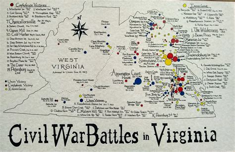 Virginia Civil War map | Etsy