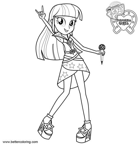 My Little Pony Equestria Girls Coloring Pages Twilight Sparkle - Free Printable Coloring Pages