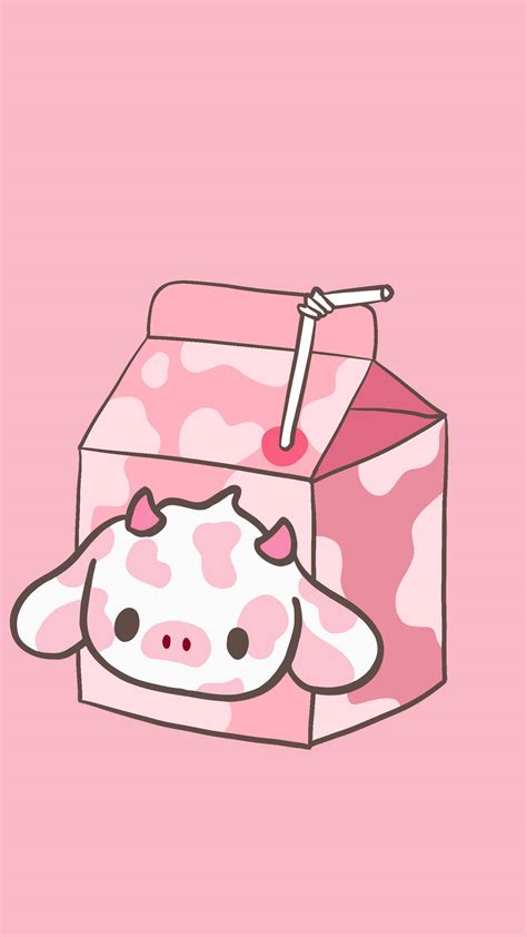 Download Strawberry Cow On Milk Carton Wallpaper | Wallpapers.com