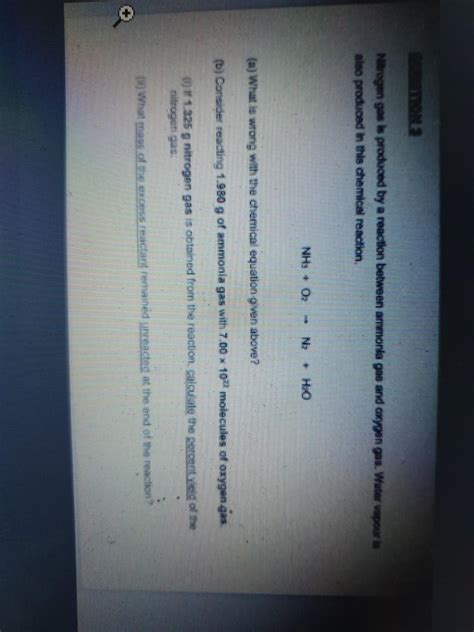 Solved Nitrogen gas is produced by a reaction between | Chegg.com