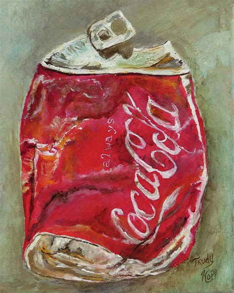 Crushed Coke can Painting by Trudy Kopp - Fine Art America