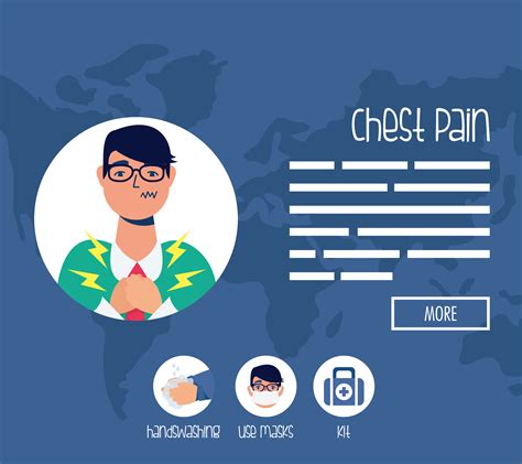 Patient with chest pain and prevention methods 1612941 Vector Art at Vecteezy
