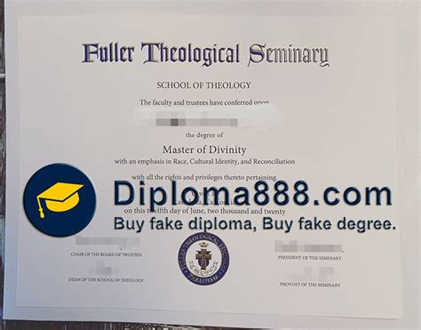 Quality Fuller Theological Seminary degree online for sale.