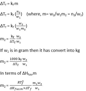 Depression of Freezing Point Equation, Definition, and Applications - Chemistry Notes