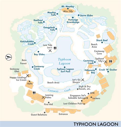 Map of Typhoon Lagoon | Typhoon Lagoon | Fodor's Travel Guides