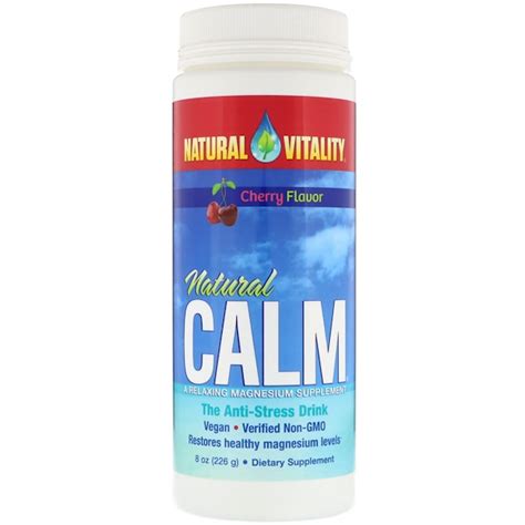 Natural Vitality, Natural Calm, The Anti-Stress Drink, Cherry Flavor, 8 ...