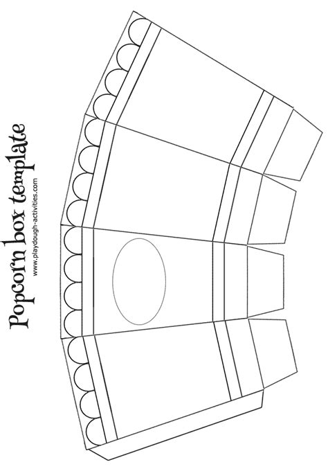 Popcorn box outline template