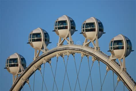 High Roller Ferris Wheel Cabins Up Close in the Evening Editorial Stock ...