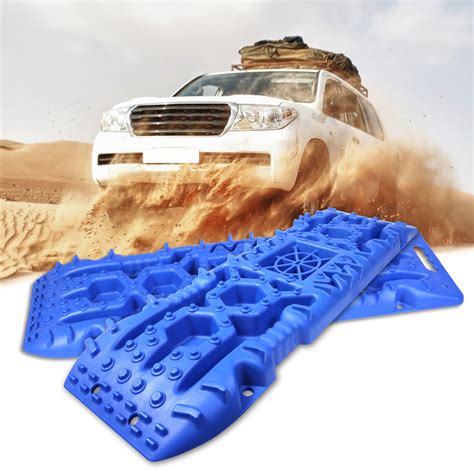 KARMAS PRODUCT 2 Pack Traction Boards with Jack Lift Base,Recovery Track Traction Mat for 4WD ...