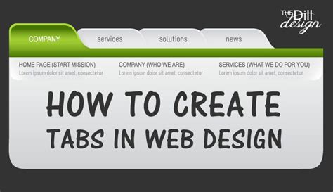 How to Create Tabs in Web Design - The Dill Design | Web design, Design, Modern web design