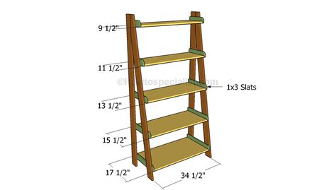 Ladder shelves plans | HowToSpecialist - How to Build, Step by Step DIY Plans