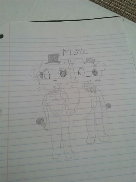 Freddy fazbear and Mabel Wolf....credit for Mabel goes to mabwhitewolf ...