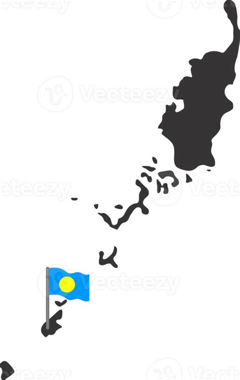 Palau flag pin map location 23529921 PNG