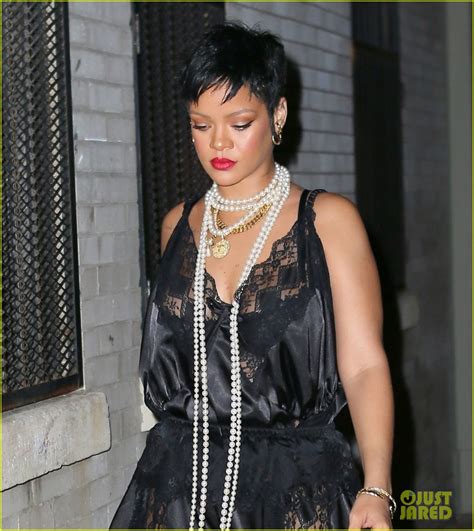 Rihanna Wears Sexy Lace Dress for Dinner in New York City: Photo ...