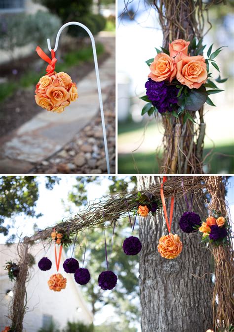 Orange and Purple Backyard Texas Wedding | Every Last Detail