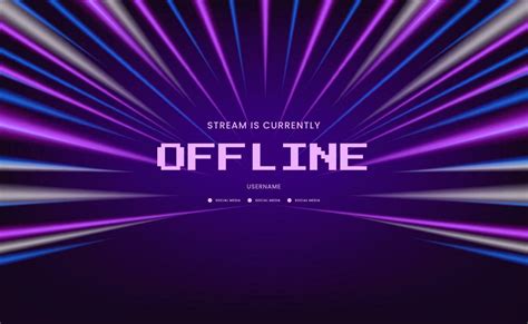 Offline Hud stream gaming window screen with bright and vivid color and line futuristic cyber ...