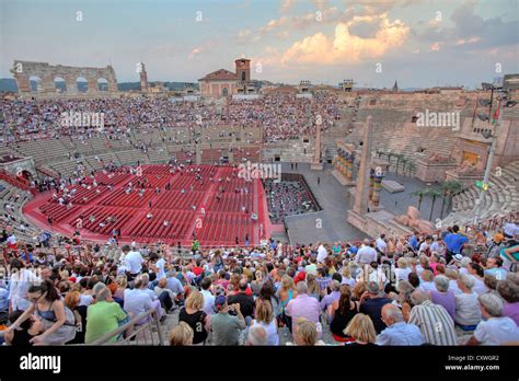 The Arena during the opera performance, Verona, Italy Stock Photo - Alamy