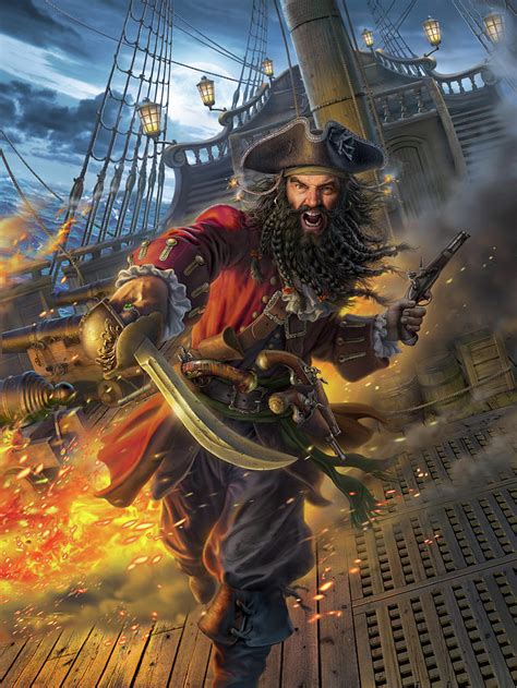 Blackbeard Digital Art by Mark Fredrickson - Fine Art America