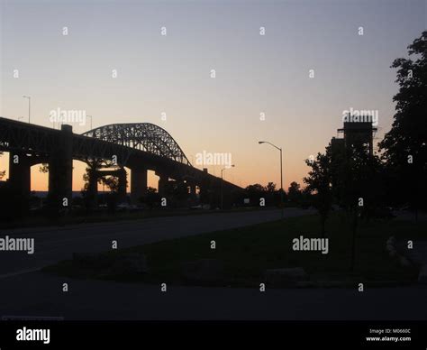 Burlington Skyway and Lift Bridge Stock Photo - Alamy