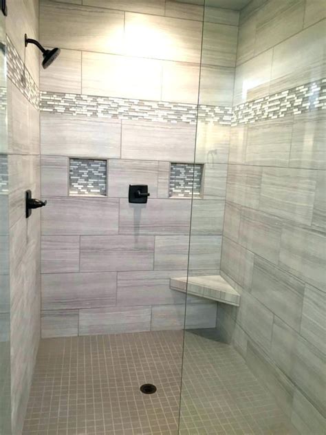 Groutless Tile Shower Floor Walk In Tiled Ideas Within Design 16 ...