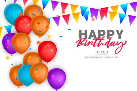Elegant balloon Happy Birthday celebration use for card banner template 18795654 PNG