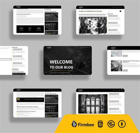 Black & White Blog Website Template - free bootstrap blog template | Firmbee