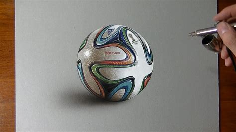 Drawing Time Lapse: Brazuca ball - hyperrealistic art