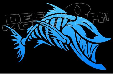 Tribal Skeleton Fish Decal Sticker - DecalMonster.com