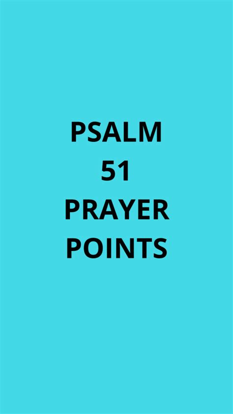 Psalm 51 Prayer Points For Cleansing And Pardon | PRAYER POINTS