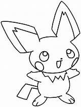 Pichu Coloring Pages Pokemon Pikachu Ears Bunny Ear Pointed Amazed  sketch template