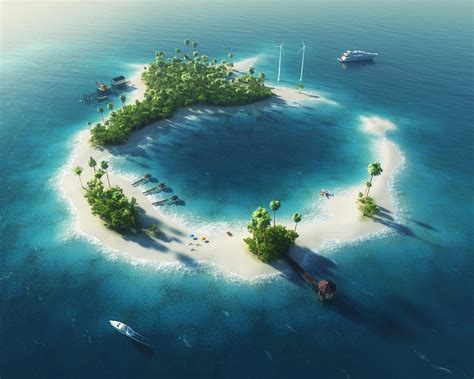 Download Boat Maldives Ocean Artistic Island HD Wallpaper