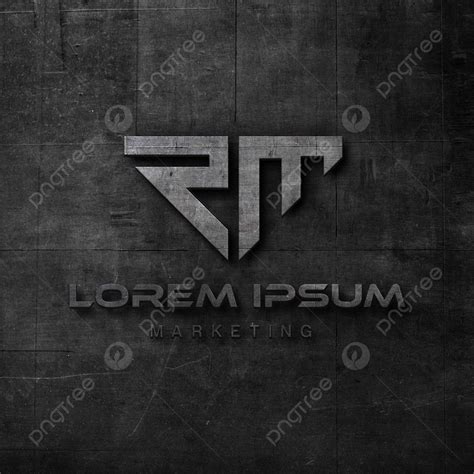 Grey Logo Mockup With Dark Background Template Download on Pngtree