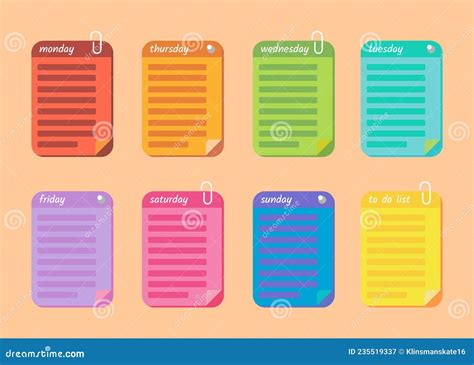 Weekly Planner Template Blank White Notebook Page Vec - vrogue.co