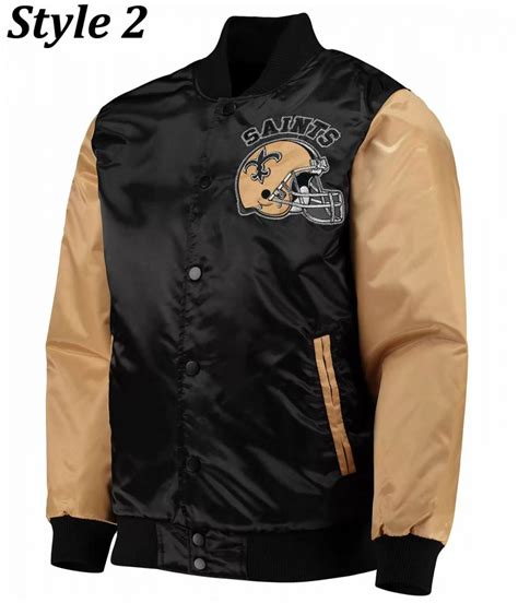 Black and Brown Throwback New Orleans Saints Jacket - Jackets Masters