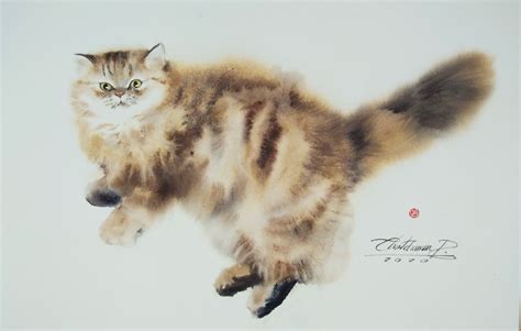 #Persian #cat #watercolor | Persian cat art, Cat art, Watercolor cat