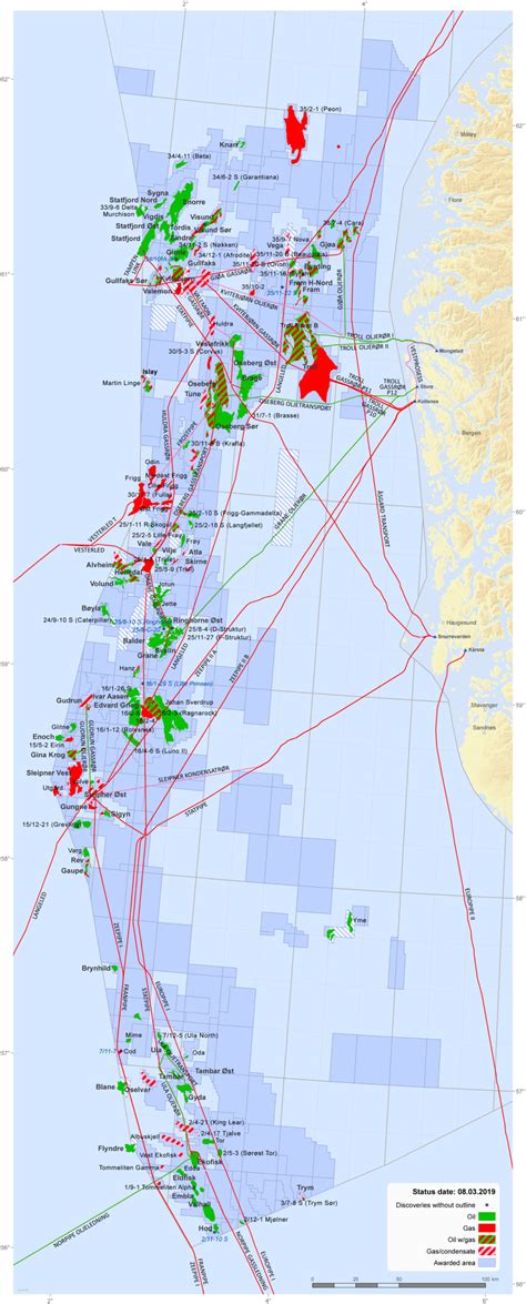 Oil Rigs North Sea Map