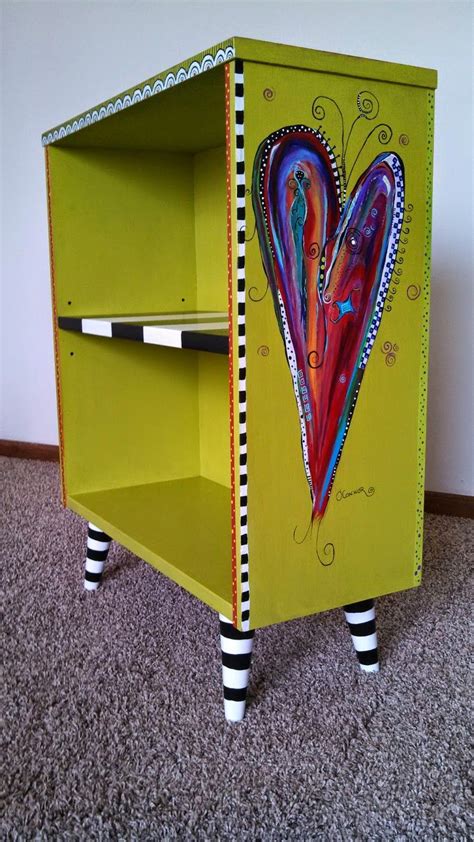 Bookcase revamped by Carolyn's Funky Furniture Absolutely LOVE the Wicked Witch's striped ...