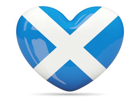 Heart icon. Illustration of flag of Scotland