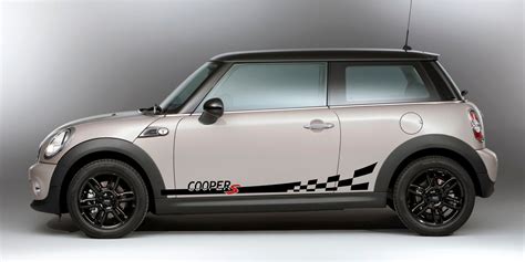 Mini COOPER 2x side stripe scheckered flag vinyl body decal skicker 2 color by CarDecalstyle on ...