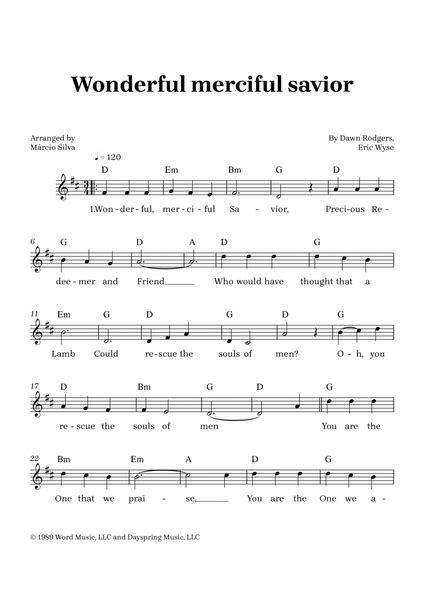 Wonderful, Merciful Savior by Eric Wyse - Piano - Digital Sheet Music | Sheet Music Plus