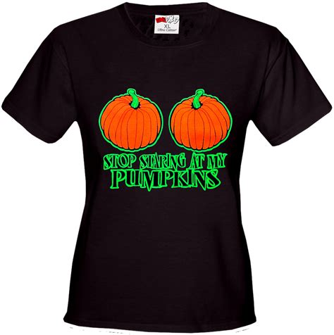 Halloween Costume T-shirts - Stop Staring At My Pumpkins Girls T-shirt – Bewild