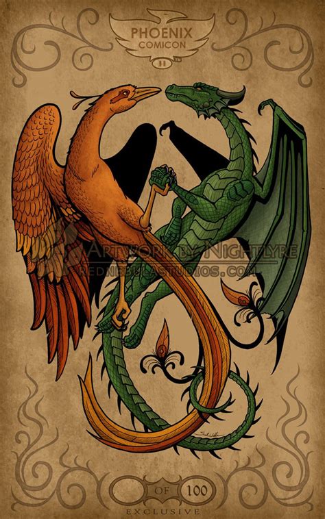 The Phoenix and the Dragon by *Nightlyre | Mystic: Alchemy, Symbols and Magical Sigils ...