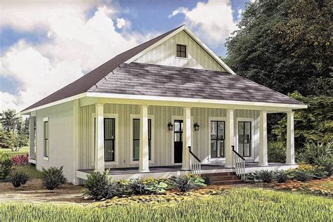 Plan 25013DH: Cottage with 8'-Deep Front and Back Porches | Cottage ...